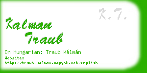 kalman traub business card